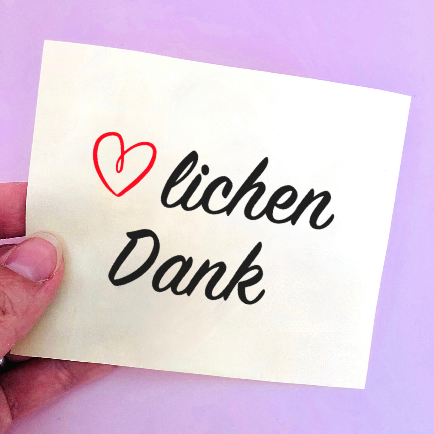 Aufkleber zum Danke sagen - DIY Geschenkidee - Herzlichen Dank
