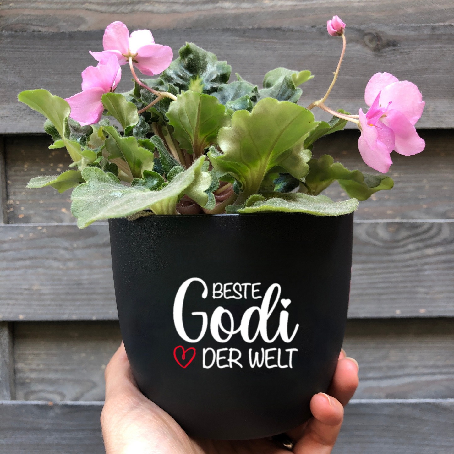 Blumentopf weiß oder schwarz personalisiert - Beste Oma der Welt - Beste Mama der Welt - Geburtstag, Muttertag - Oma, Mama, Godi, Tante, Schwester