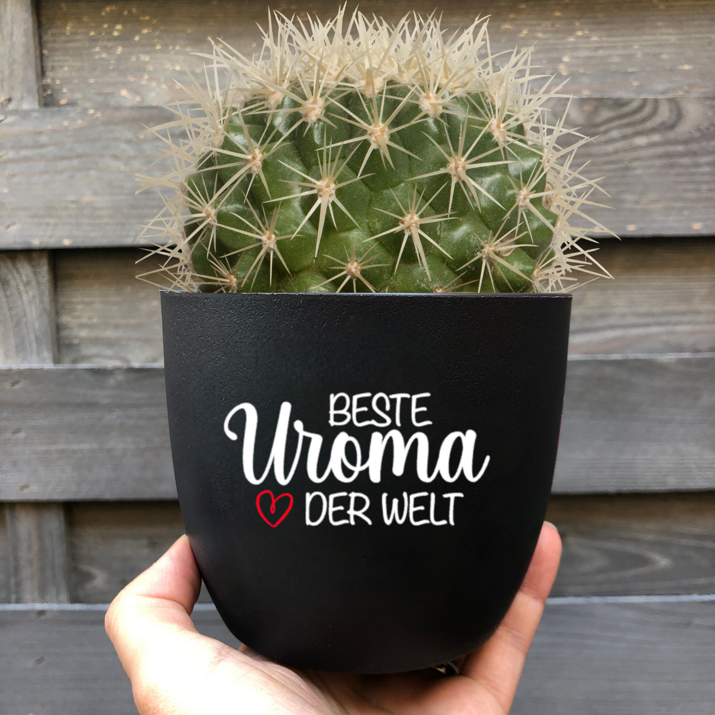 Blumentopf weiß oder schwarz personalisiert - Beste Oma der Welt - Beste Mama der Welt - Geburtstag, Muttertag - Oma, Mama, Godi, Tante, Schwester