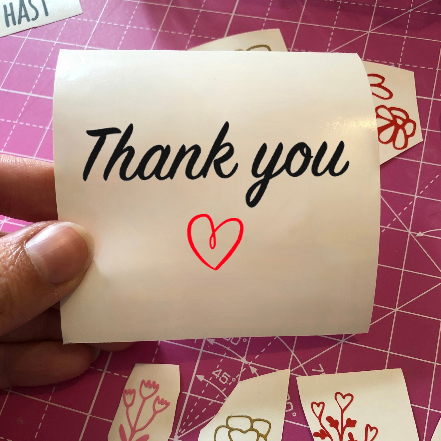 Aufkleber zum Danke sagen - DIY Geschenkidee - Thank you