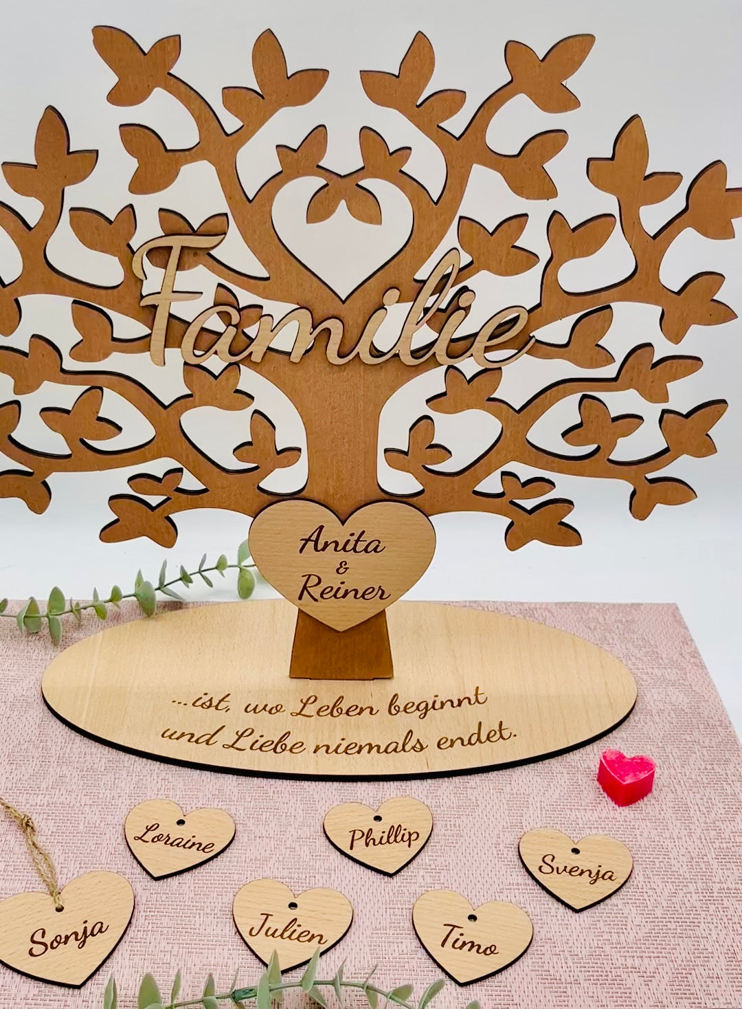 Familienstammbaum groß - Geschenk Hochzeit - Geschenk Oma & Opa - Goldene Hochzeit - Stammbaum Jubiläum - runder Geburtstag - Taufe 40x40cm