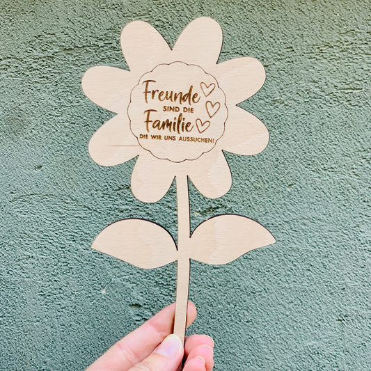 Blumenstecker Geschenk beste Freundin Geburtstag - bester Freund - Geschenk Freundschaft Jubiläum - besonderer Mensch - personalisiert - Freunde sind die Familie, die wir uns aussuchen!