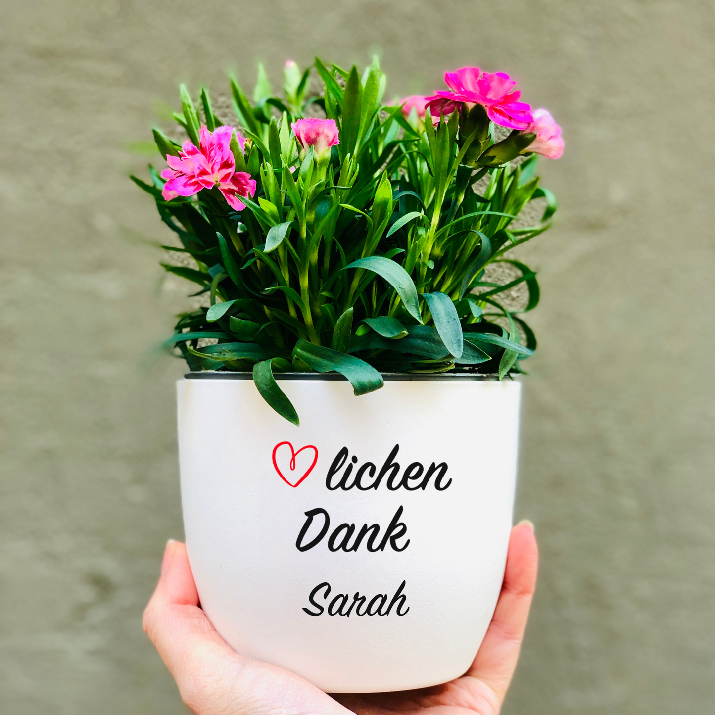 Blumentopf Danke - Geschenk zum Danke sagen - Geschenk zum Bedanken - Dankeschön Geschenk -personalisiert - einfach Danke sagen