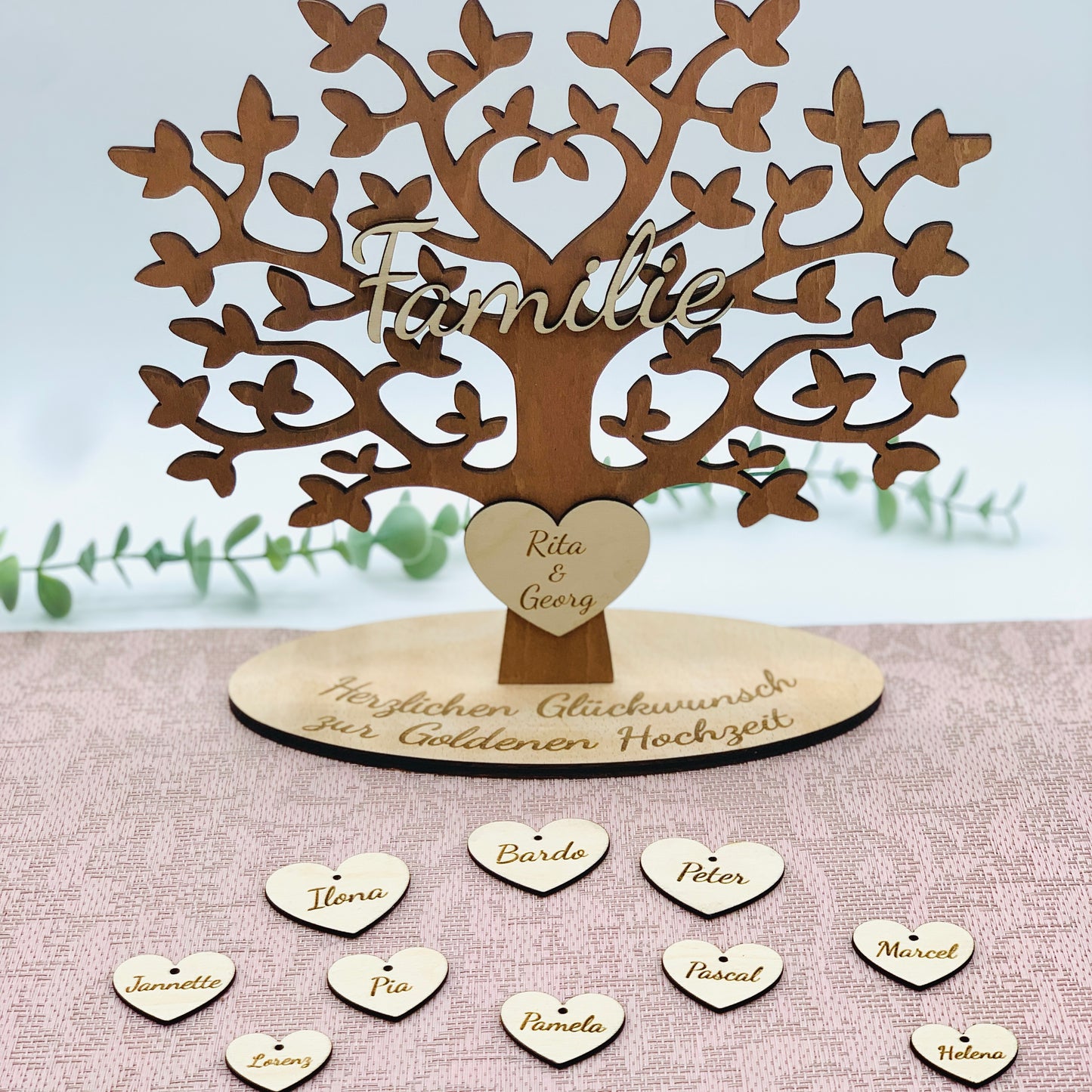Geschenk Jubiläum - Familienstammbaum - Geschenk Oma & Opa - Goldene Hochzeit - Stammbaum Familie Hochzeit - runder Geburtstag personalisierbar