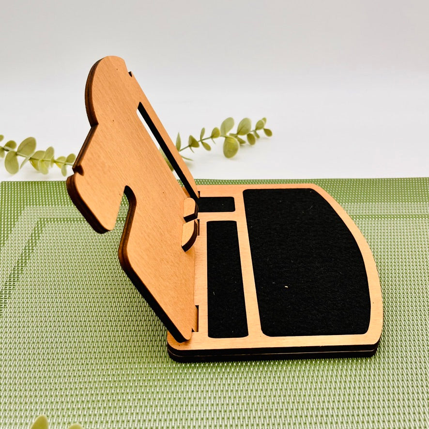 Kleine Büro Docking Station - Schreibtisch Organizer Holz - Geschenk für Frauen personalisiert - Mitarbeitergeschenk Büro Kollegengeschenk