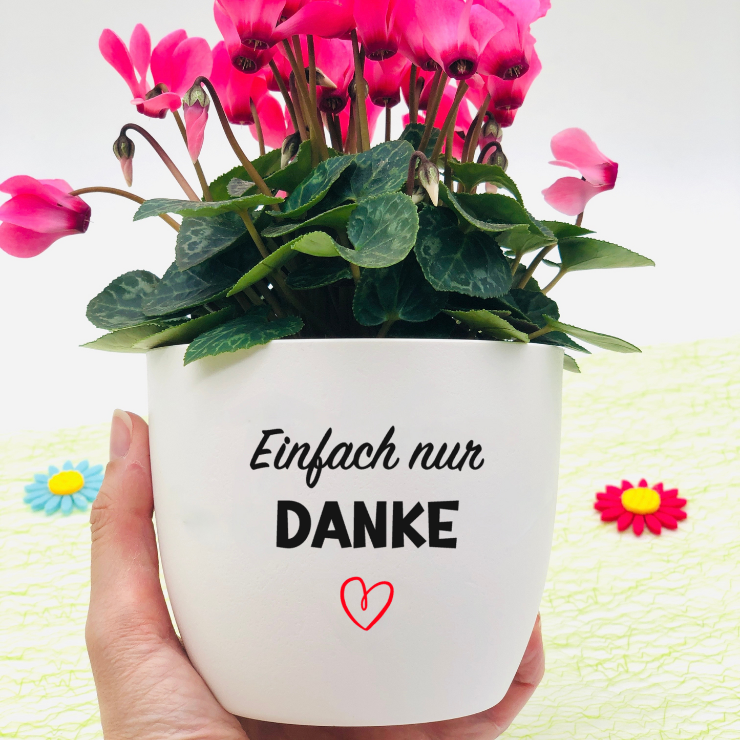 Blumentopf Danke - Geschenk zum Danke sagen - Geschenk zum Bedanken - Dankeschön Geschenk -personalisiert - einfach Danke sagen