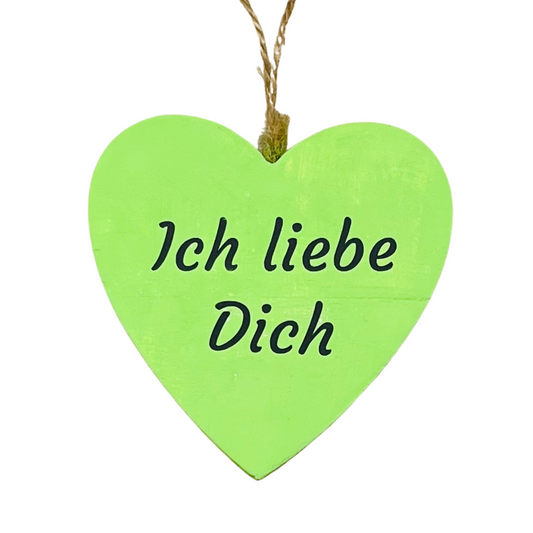 Geschenk zum Valentinstag für Paare - Valentinstagsgeschenk - Candy Hearts - Holzherz Geschenk für Verliebte - Herzanhänger Valentinstag personalisiert