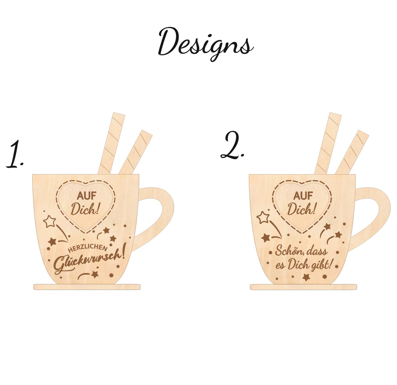 Geschenkgutschein Halter Tasse Geburtstag - Geburtstagsgeschenk Holz - Gutscheinhalter - Geschenkkarte - Gutschein Halter - Wunscherfüller