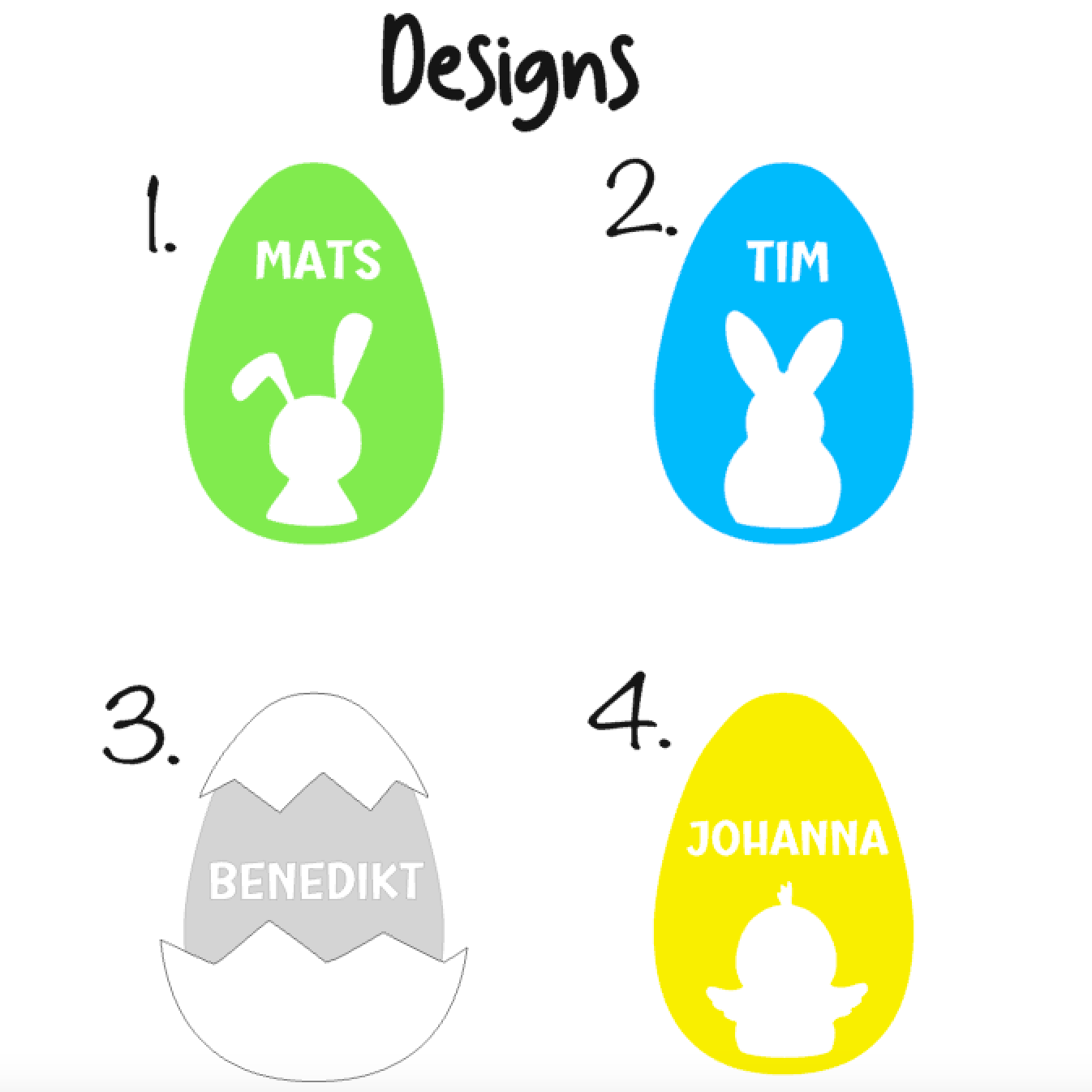 Ostergeschenk Kinder - Geschenk für kreative Kinder zu Ostern - Kreideeier Ostern - Kreide Ostereier im Set personalisiert mit Kindernamen