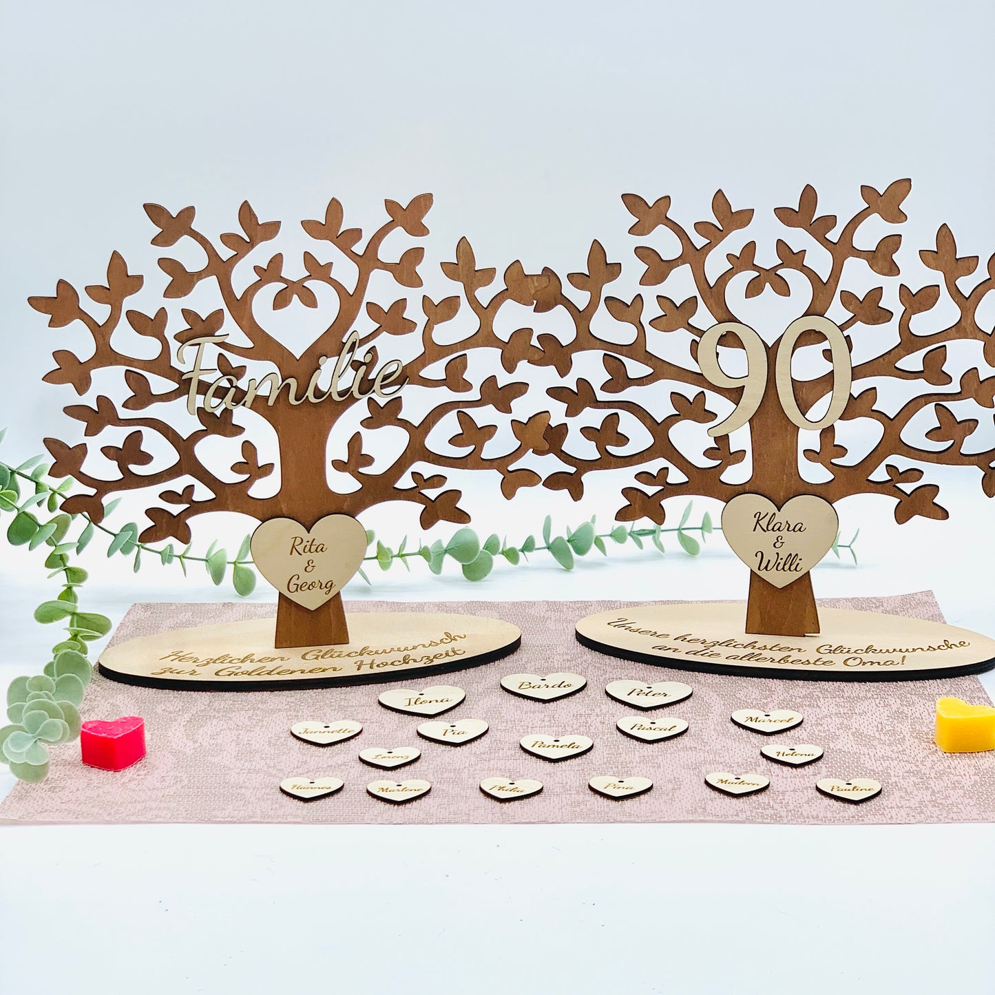 Geschenk Jubiläum - Familienstammbaum - Geschenk Oma & Opa - Goldene Hochzeit - Stammbaum Familie Hochzeit - runder Geburtstag personalisierbar