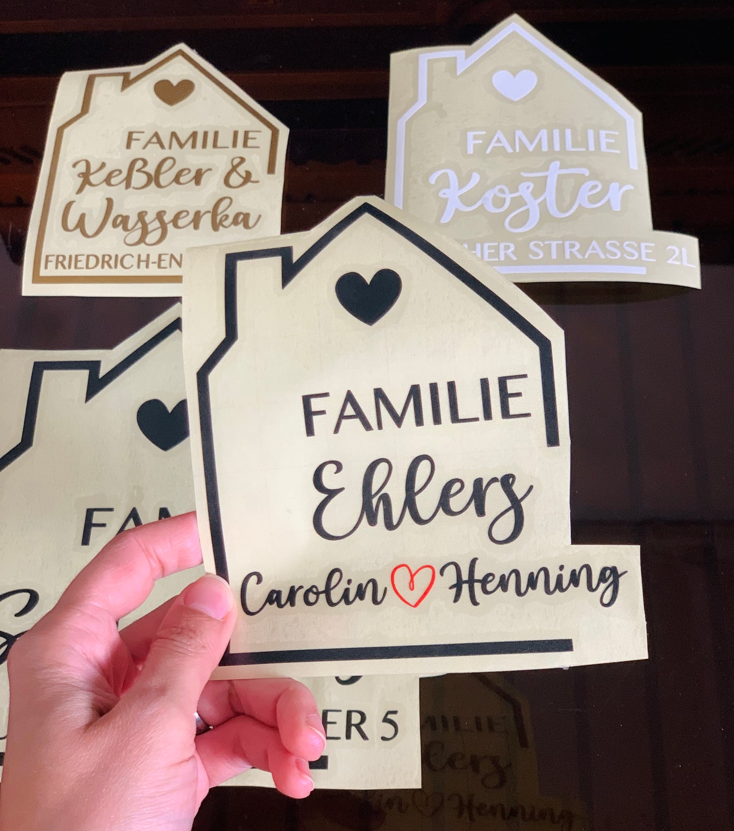 Mailbox sticker name plate - family name - street - house number - personalized mailbox sticker - mailbox sign house