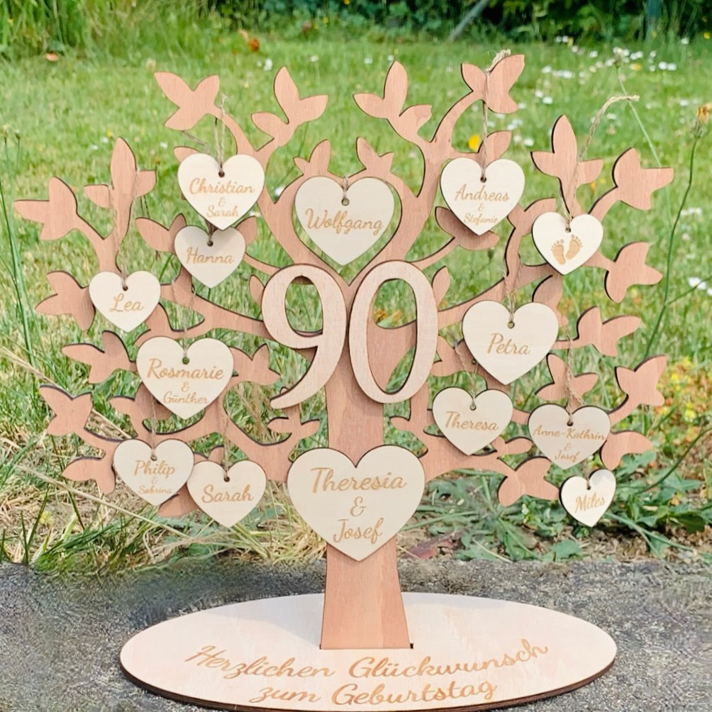 Familienstammbaum Holz - 90. Geburtstag Oma