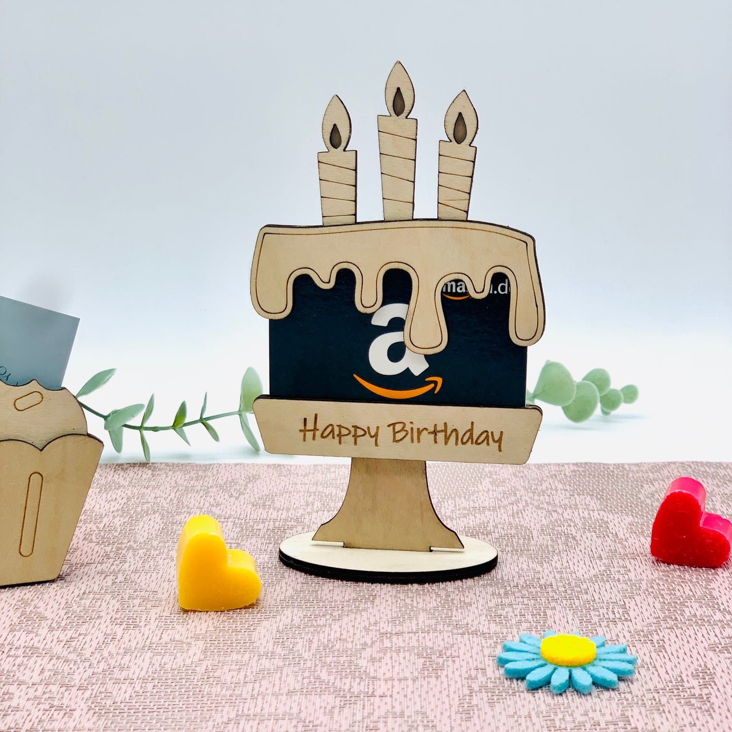 Geburtstagstorte Geschenkkartenhalter Holz
