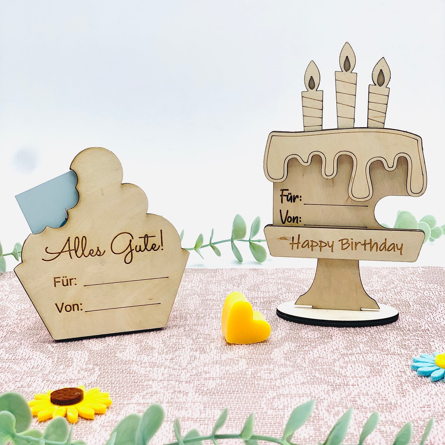 Geschenkgutschein Halter Geburtstag - Kartenhalter - nachhaltiges Geldgeschenk - Halter für Geld - Geschenkkarte - Gutschein