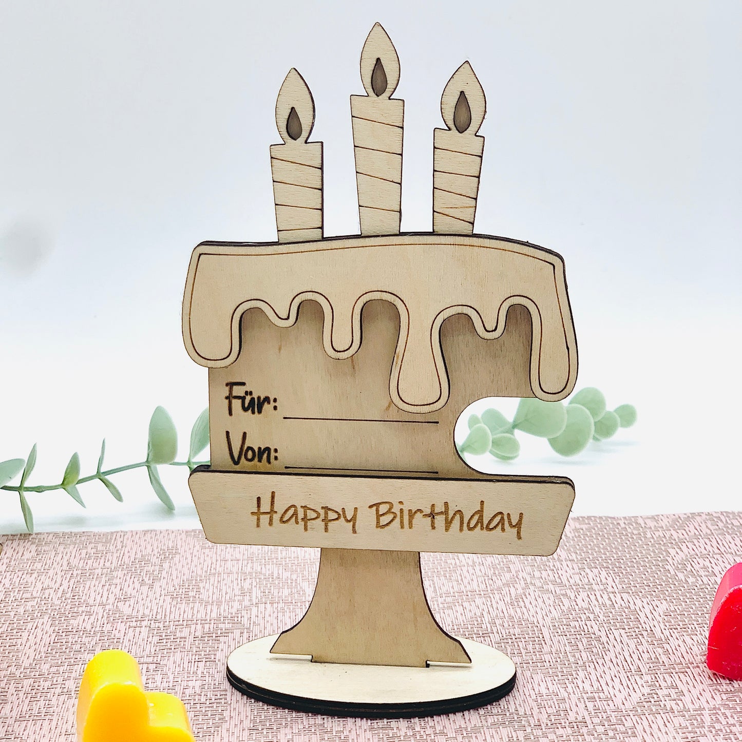 Geschenkgutschein Halter Geburtstag - Kartenhalter - nachhaltiges Geldgeschenk - Halter für Geldgeschenk