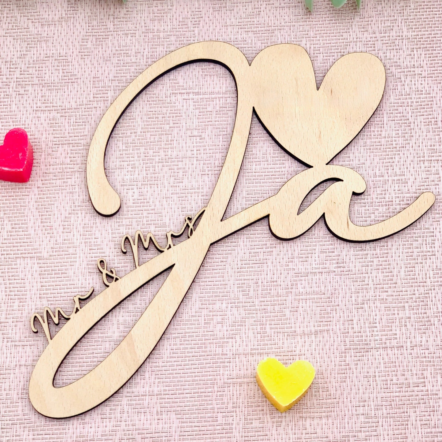 Hochzeitsgeschenk Holzschild Ja Wort - Mr & Mrs - Deko fürs Brautpaar als Erinnerung - Geldgeschenk - personalisiert
