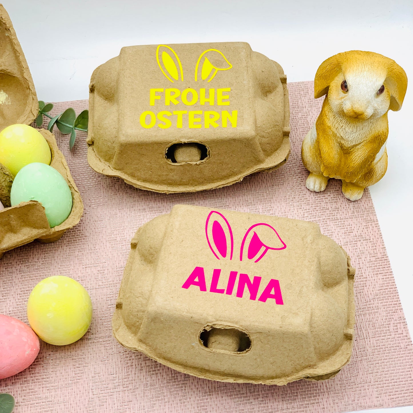 Easter gift for children - gift for creative children for Easter - chalk eggs Easter - chalk Easter eggs in a set personalized with name & bunny ears