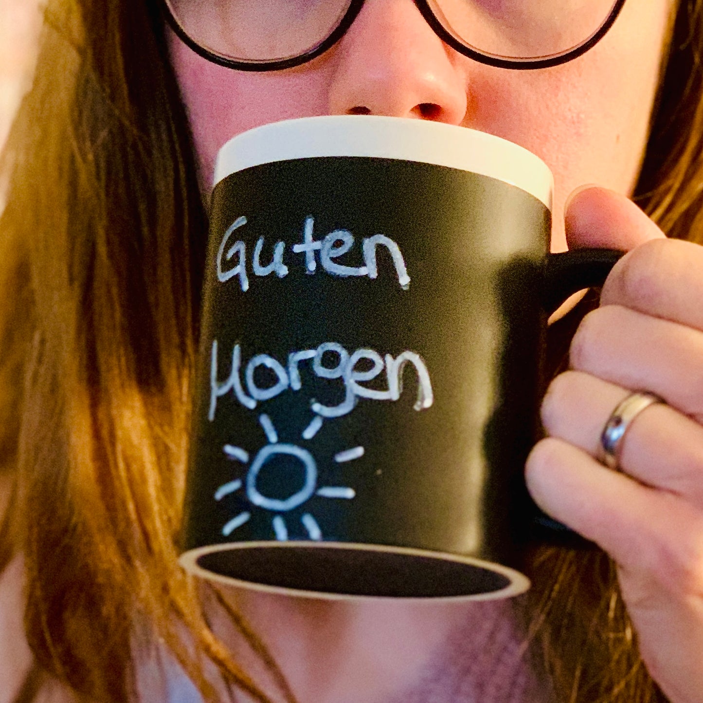 Tasse mit Tafelfarbe - DIY beschreibbare Tasse mit Kreide - Geschenk Geburtstag Freundin, Freund - Tasse mit Botschaft beschreibbar