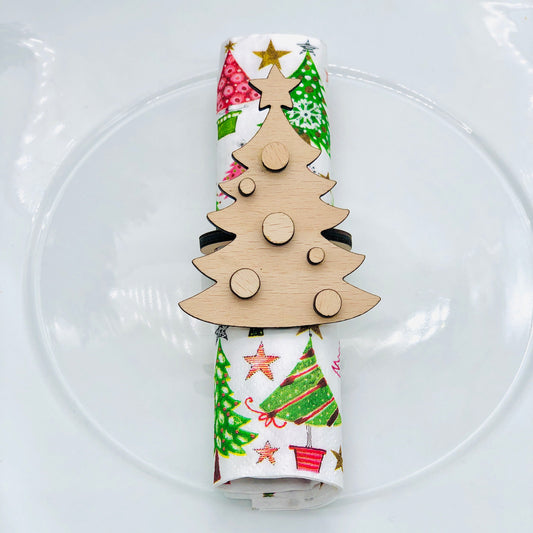 Serviettenring Weihnachten - Tischdekoration Weihnachten - Weihnachten Serviettenring - Lebkuchenmann - Tannenbaum