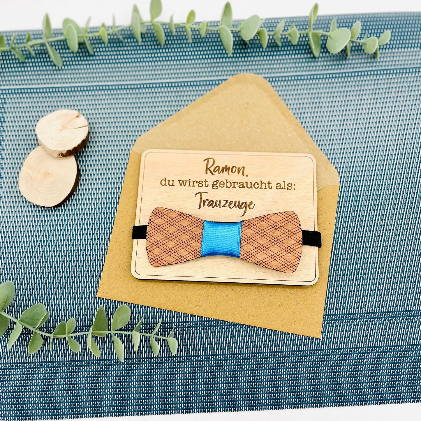 Trauzeuge fragen Holzkarte - Willst du mein Trauzeuge sein? - Accessoire Hochzeit personalisiert