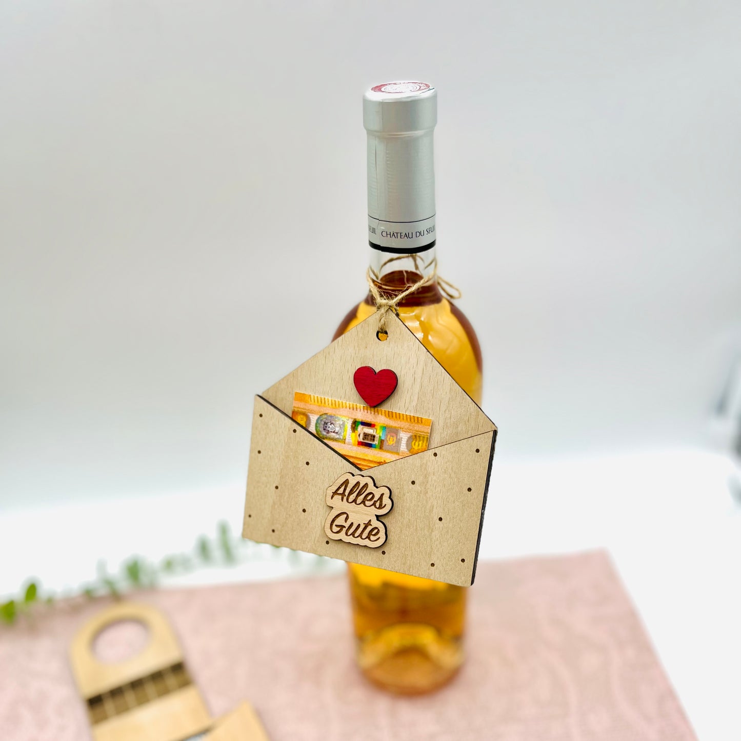 Geldgeschenk Geburtstag - Briefumschlag GeschenkanhÀnger aus Holz - nachhaltige Geschenkidee - Geschenkkarte - Gutschein - personalisiert