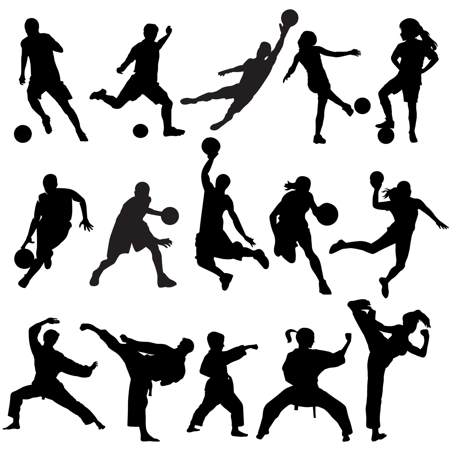 personalisiert Medaillenhalter für Sportmedaillen - Geschenk Aufhänger für Sportabzeichen - Aufbewahrung Medaillen - Fussball - Basketball - Silhouetten Fußball, Basketball, Karate / Judo