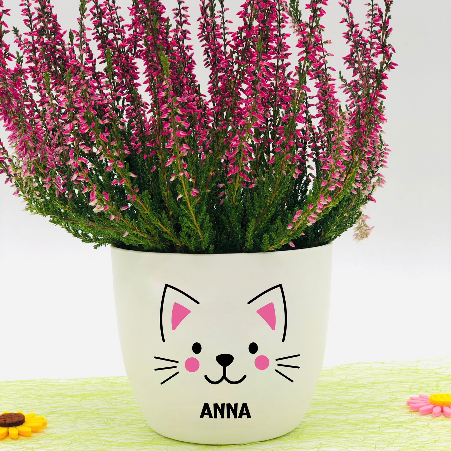 Blumentopf süßes Tiergesicht - Geschenkidee Kind