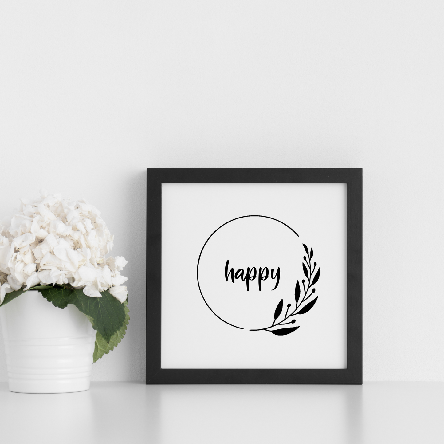 DIY sticker wreath with branch to decorate glasses, mirrors, flower pots - glass stickers as home decoration and as a gift - personalized