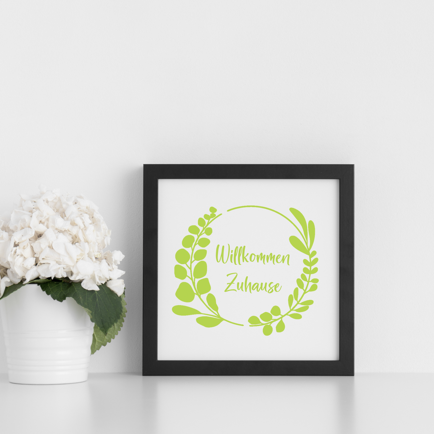 DIY Aufkleber Eukalyptus Kranz zum dekorieren von Gläsern, Spiegeln, Blumentopf - Glassticker als Wohndeko und als Geschenk - personalisiert
