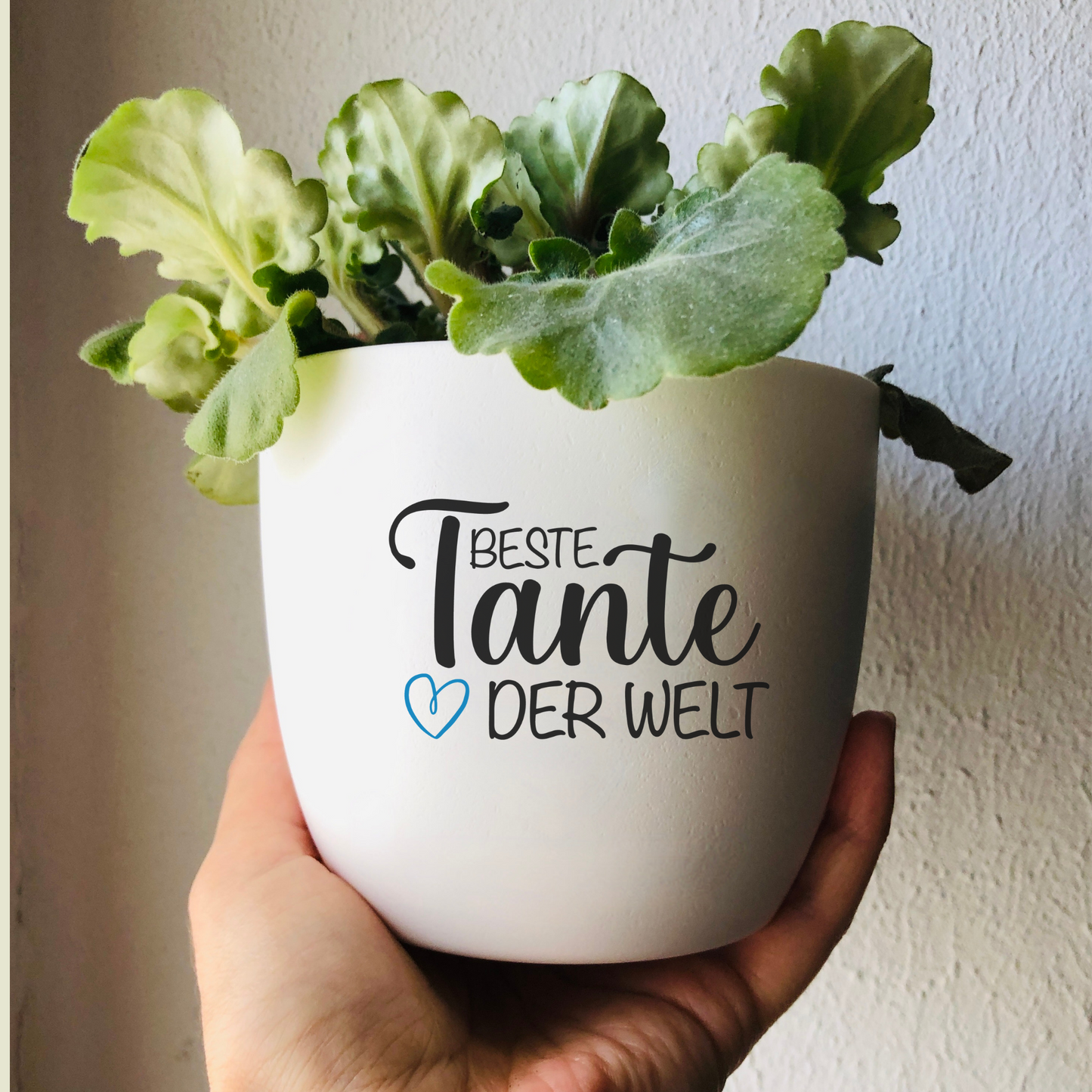 Blumentopf weiß oder schwarz personalisiert - Beste Oma der Welt - Beste Mama der Welt - Geburtstag, Muttertag - Oma, Mama, Godi, Tante, Schwester