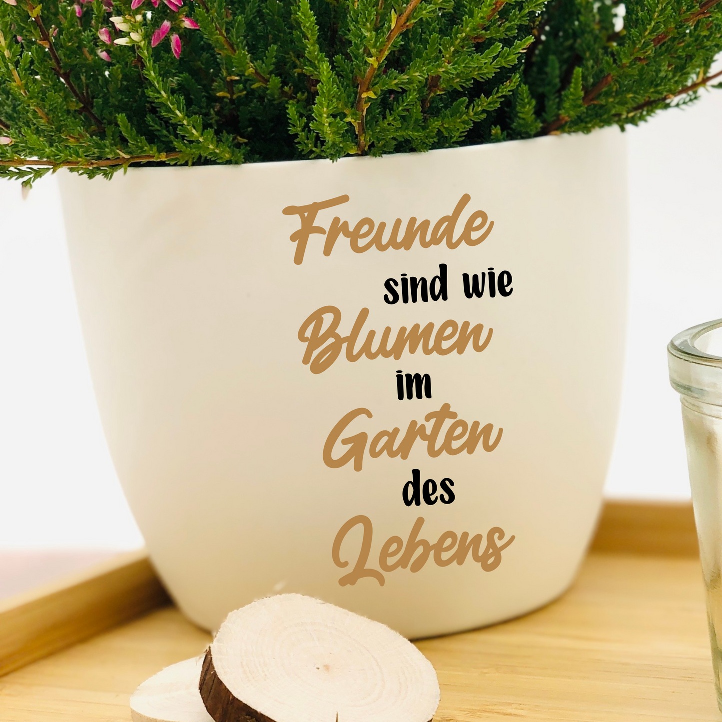 Blumentopf Geschenk beste Freundin - Blumentopf Freundin - Blumentopf mit Spruch Freundschaft - personalisiert