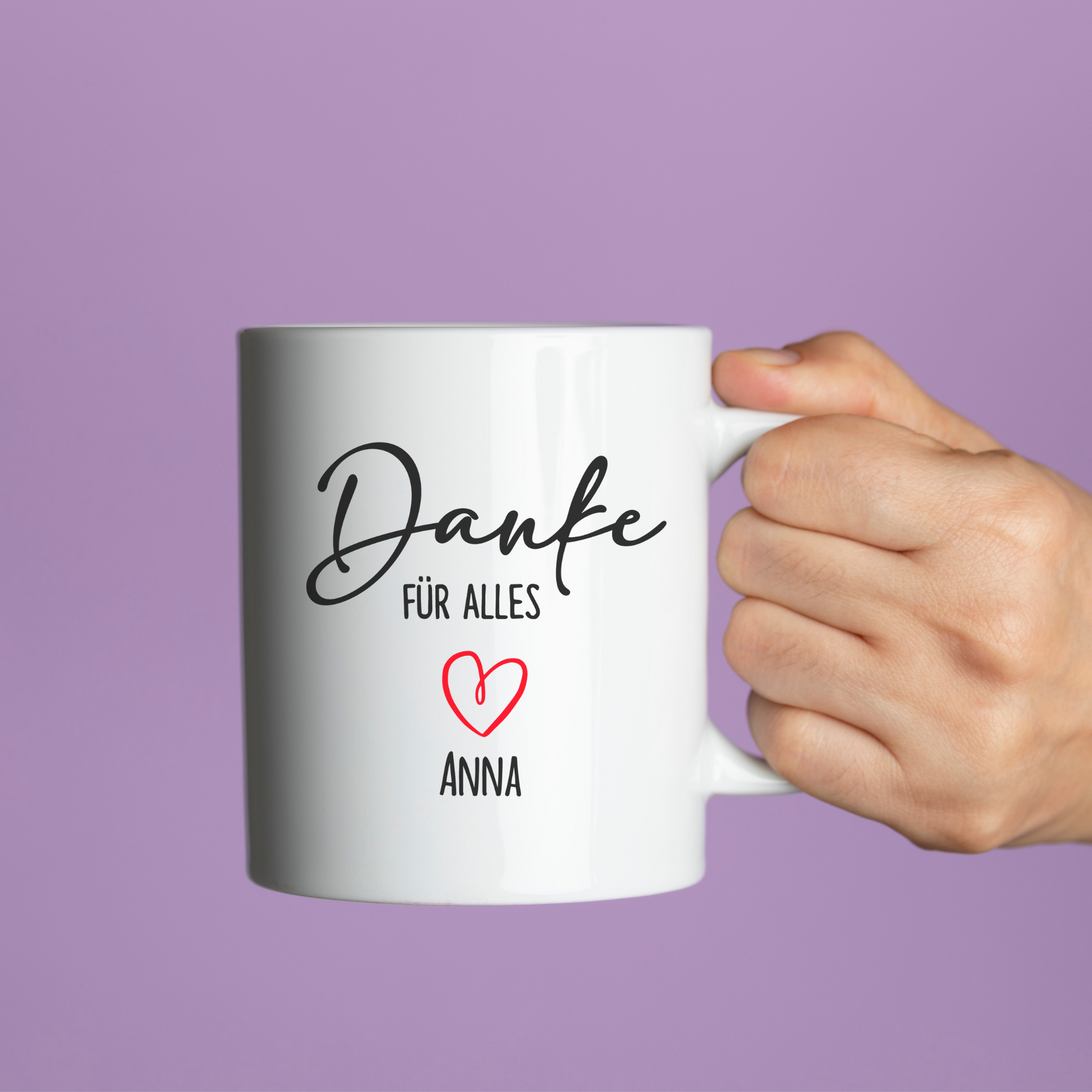 Tasse Danke fรผr Alles - Geschenk Erzieherin Tagesmutter Lehrerin - Abschied Kindergarten Grundschule - personalisiert