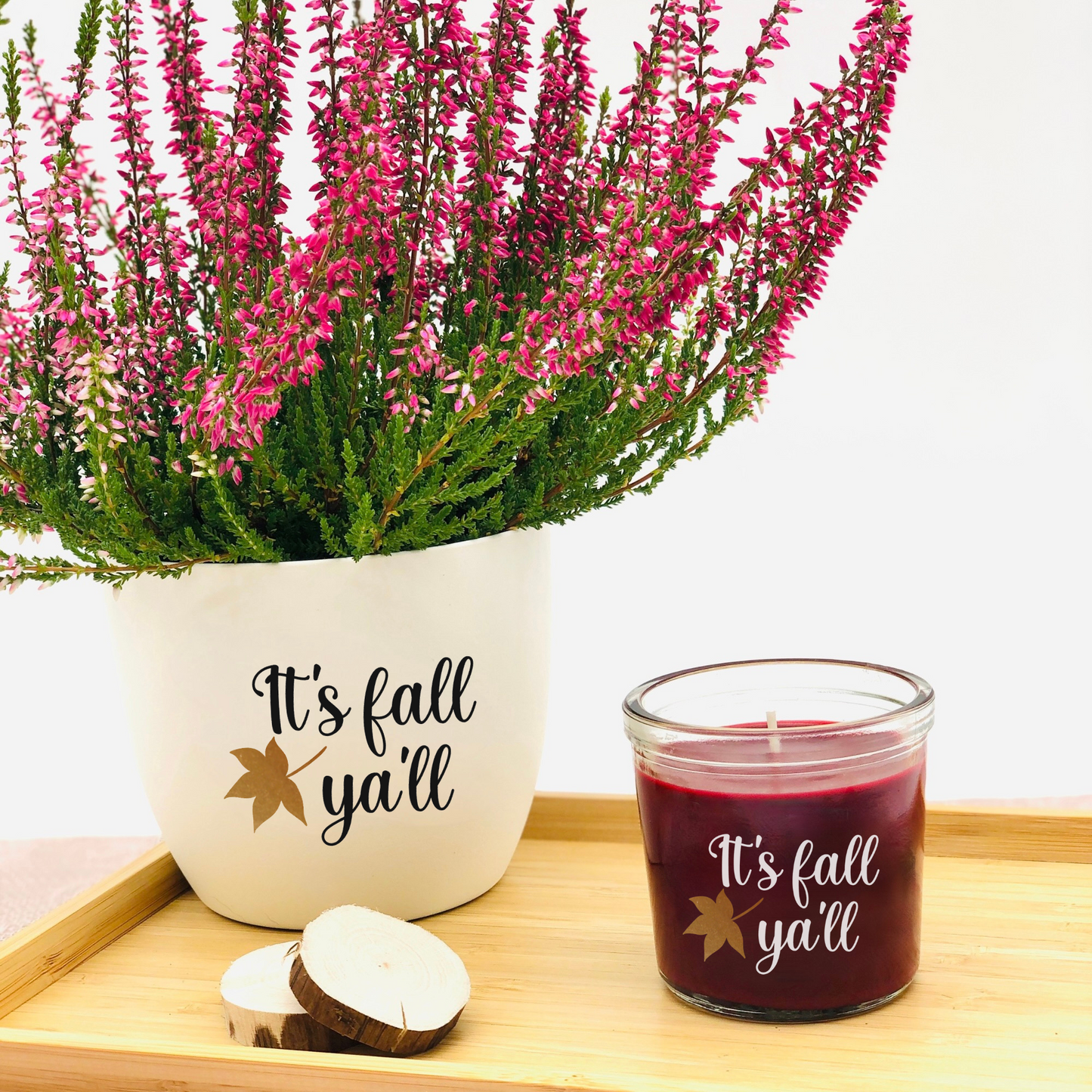 Blumentopf weiß oder schwarz - Blumentopf mit Spruch - Herbstdeko Hallo Herbst - Geschenk Geburtstag - Geschenk für Frauen