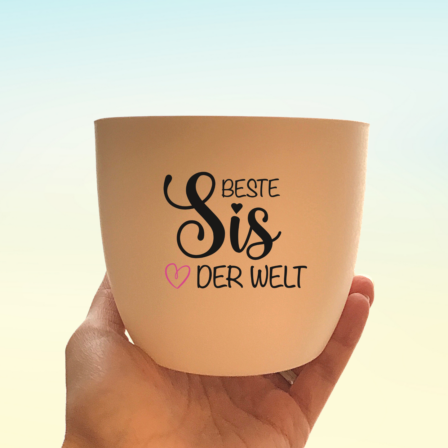 Blumentopf weiß oder schwarz personalisiert - Beste Oma der Welt - Beste Mama der Welt - Geburtstag, Muttertag - Oma, Mama, Godi, Tante, Schwester