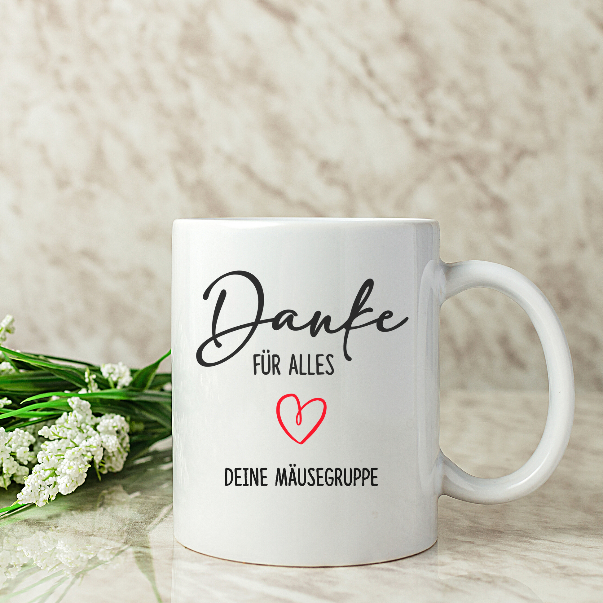 Tasse "Danke fรผr Alles" - Geschenk Erzieherin Tagesmutter Lehrerin - Abschied Kindergarten Grundschule - personalisiert