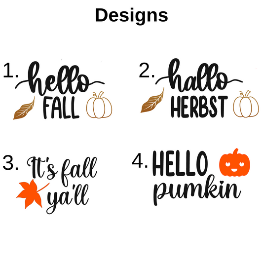 Blumentopf weiß oder schwarz - Blumentopf mit Spruch - Herbstdeko Hallo Herbst - Geschenk Geburtstag - Geschenk für Frauen