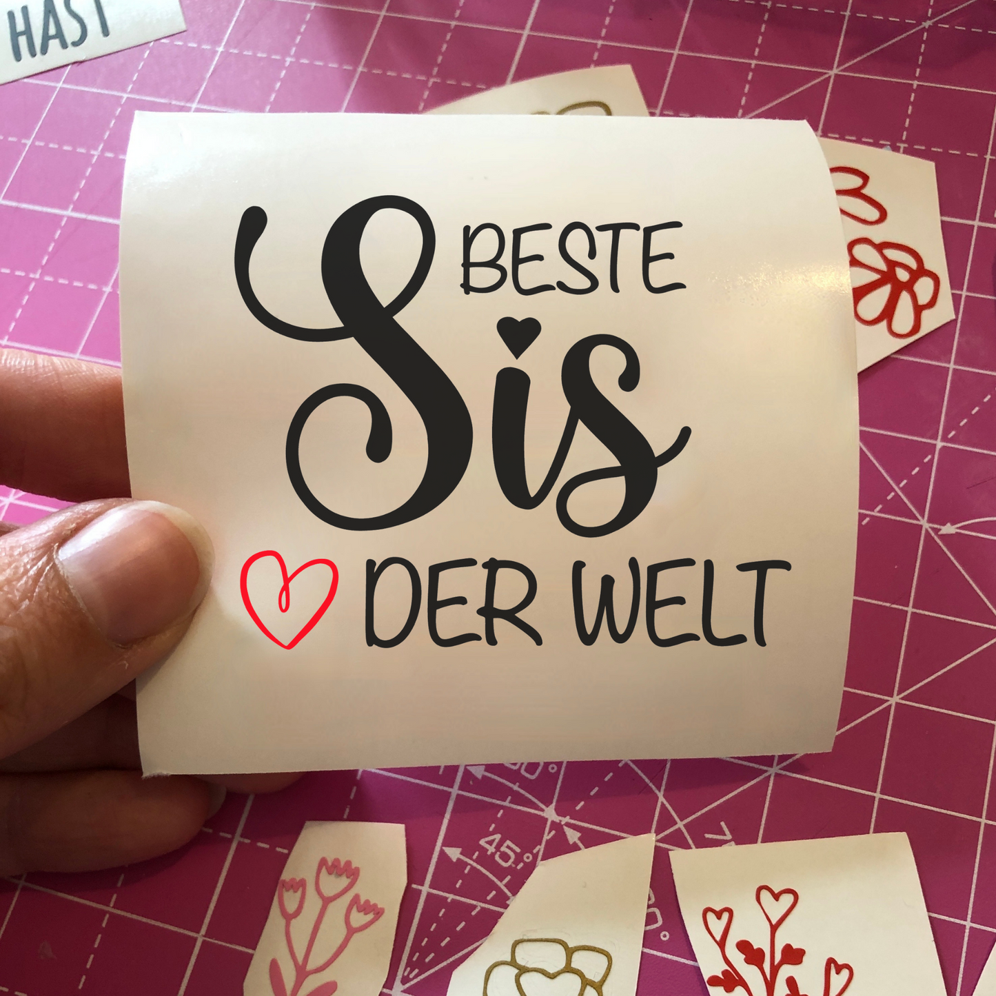 Aufkleber - Beste Oma der Welt - Beste Mama der Welt - Geburtstag, Muttertag - Oma, Mama, Godi, Tante, Schwester - Sticker personalisiert