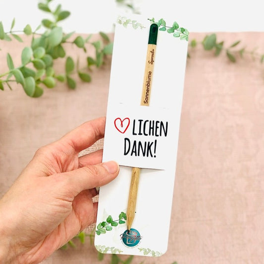 nachhaltiges Geschenk - Bleistift mit personalisierter Karte - kleines Geschenk Medium 1 von 10