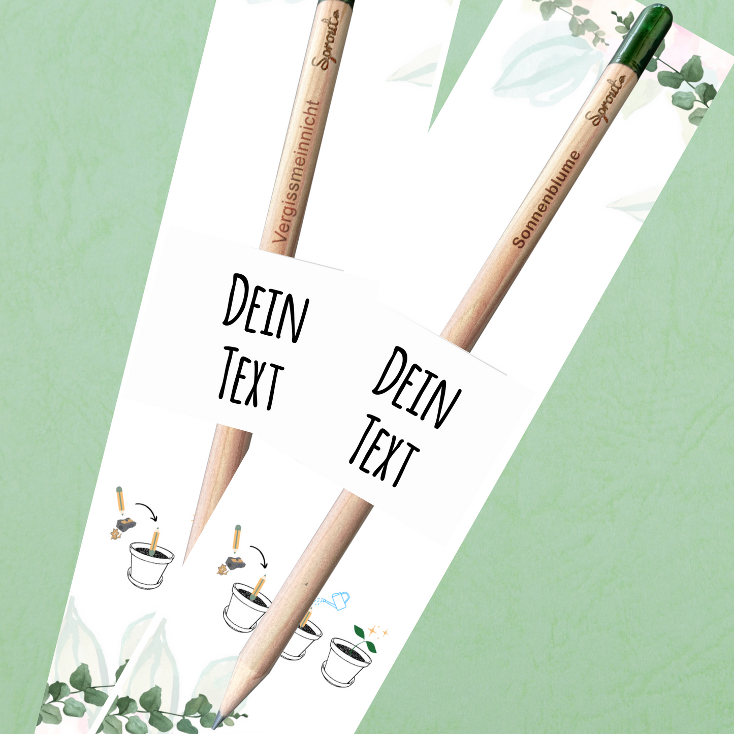 Bleistift mit Blumensamen - kleines Geschenk - Danke sagen