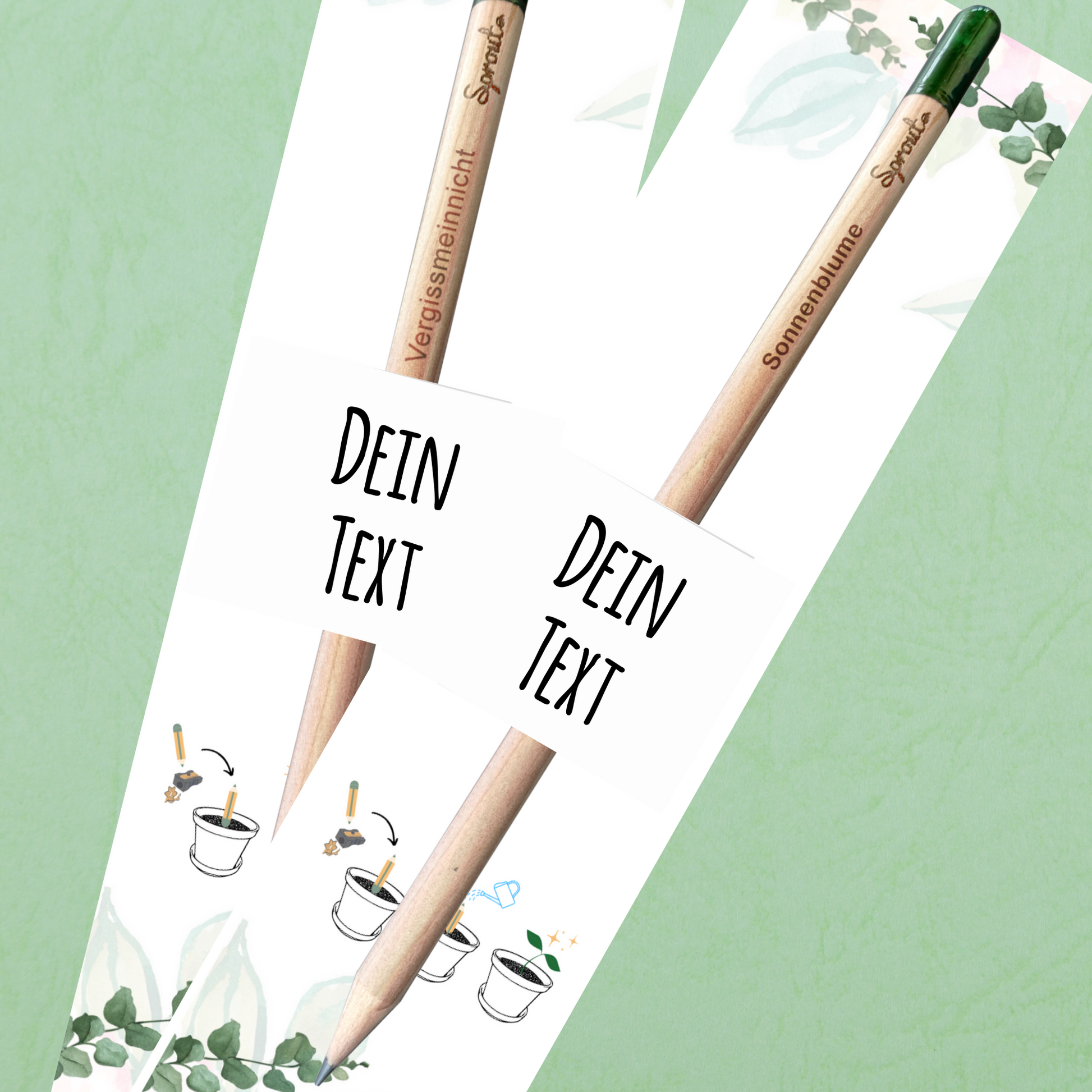 Bleistift mit Blumensamen - kleines Geschenk - Danke sagen