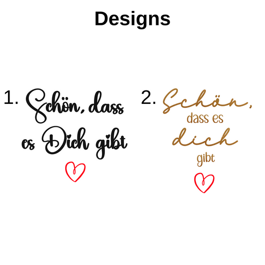 Blumentopf "Schön, dass es dich gibt" in weiß oder schwarz - Blumentopf mit Spruch - Geschenk Geburtstag - Muttertag - Geschenk für Frauen
