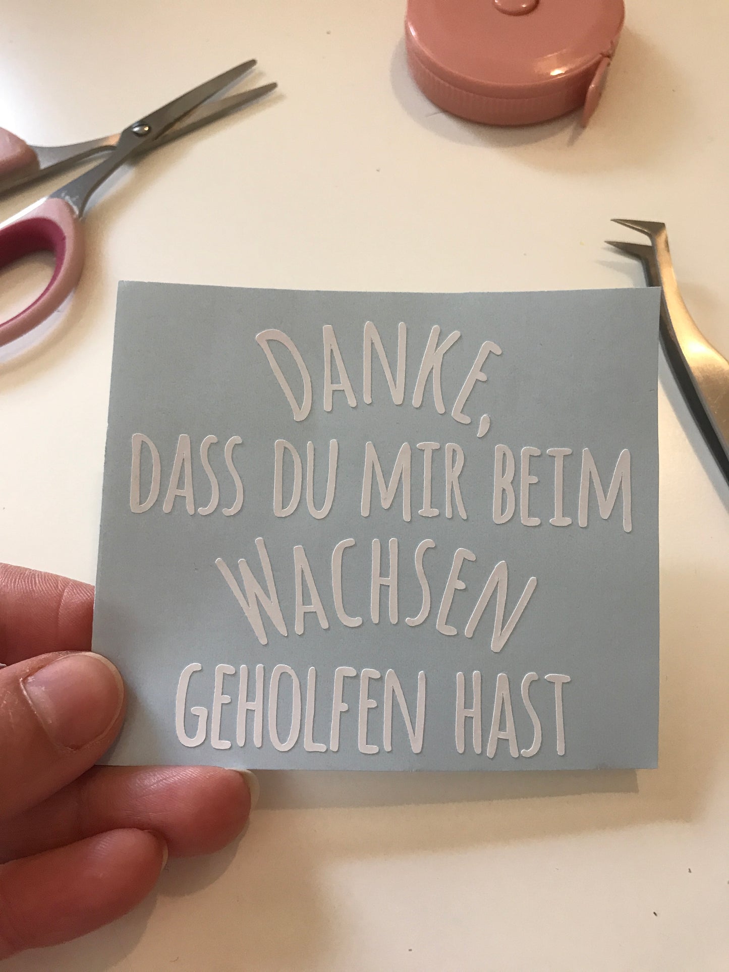 Sticker "Danke, dass du mir / uns beim Wachsen geholfen hast" - Abschiedsgeschenk für Lehrer/in oder Erzieher/in - Aufkleber zum selbstaufkleben