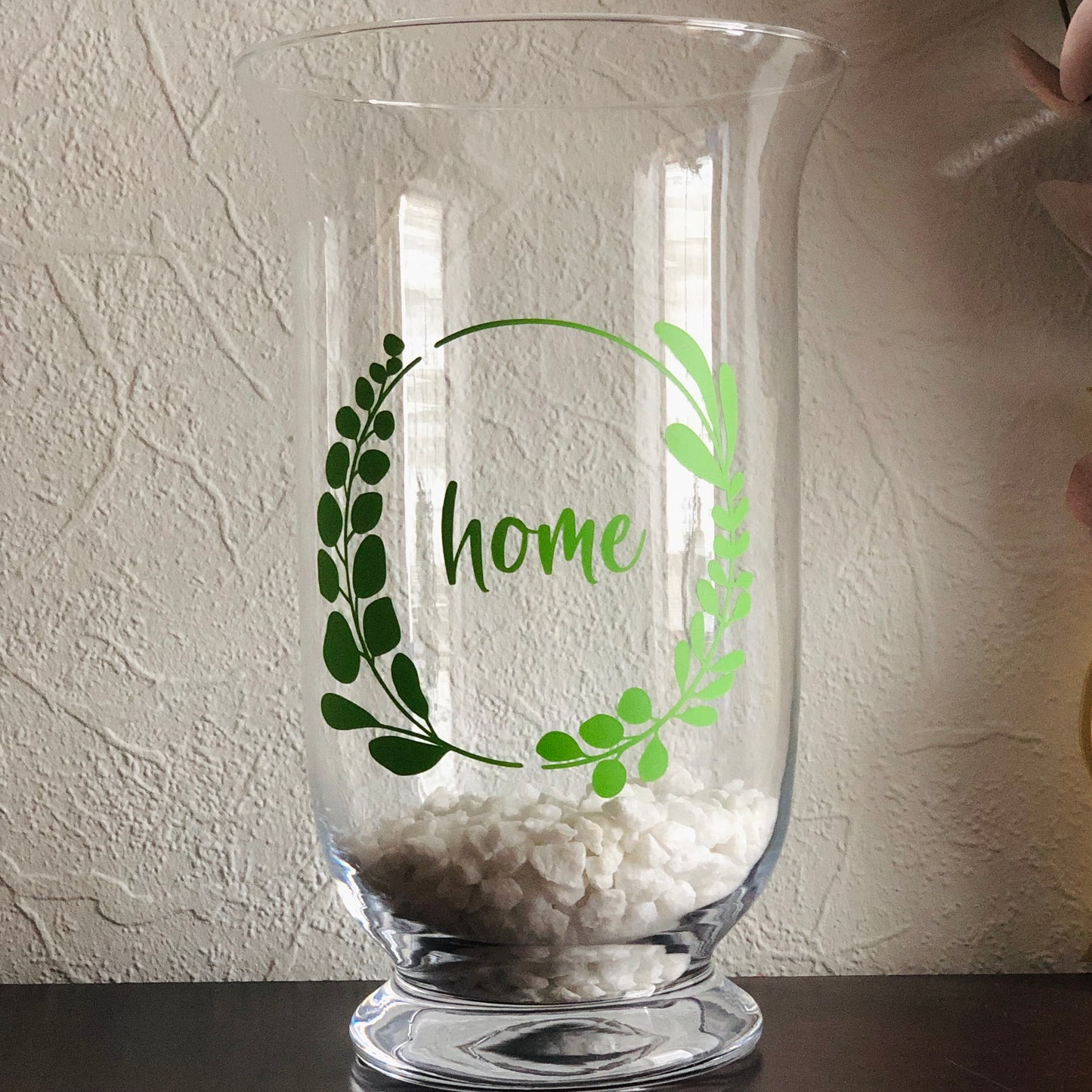 DIY Aufkleber Eukalyptus Kranz zum dekorieren von Gläsern, Spiegeln, Blumentopf - Glassticker als Wohndeko und als Geschenk - personalisiert