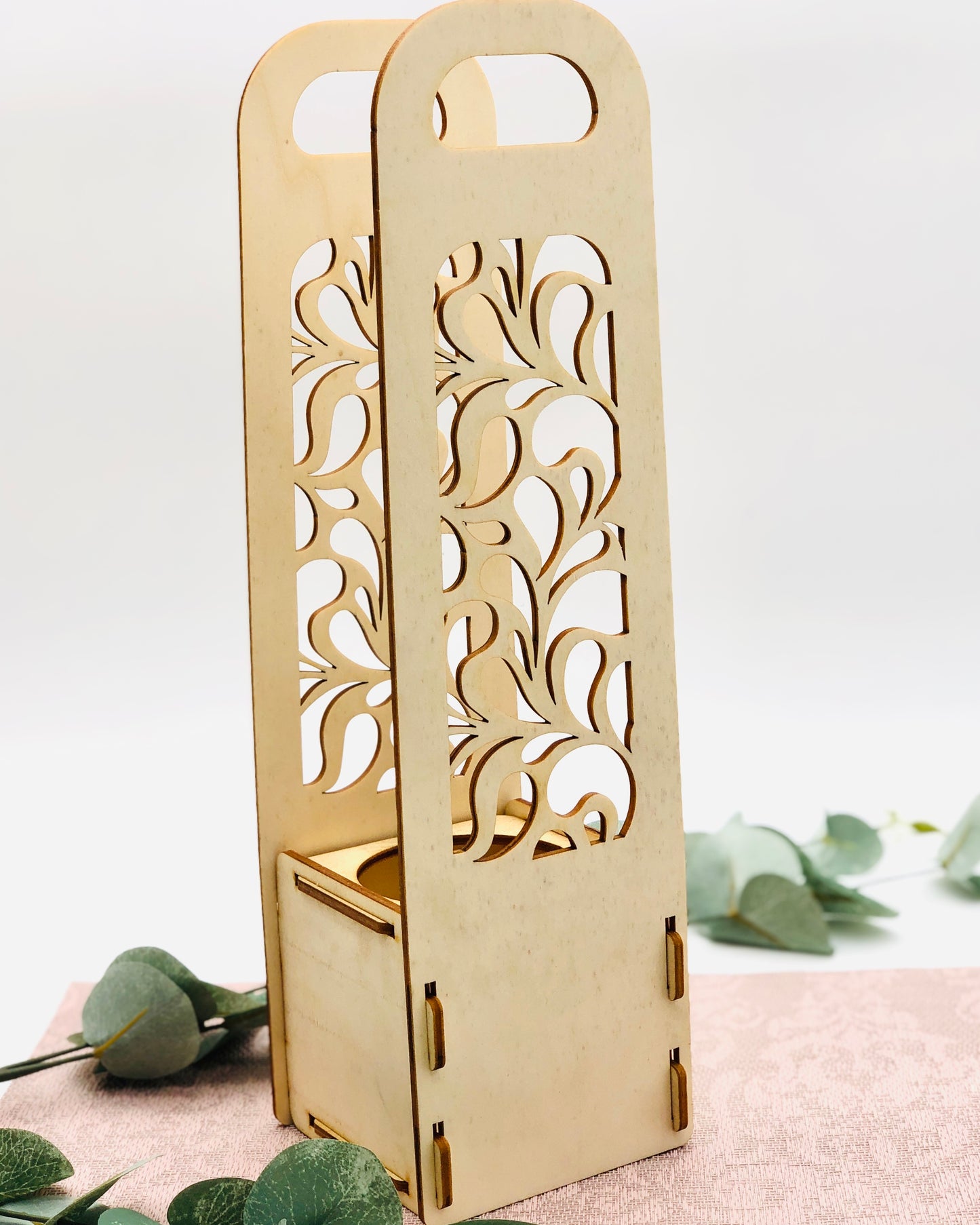 Wine bottle gift box - personalized wooden bottle packaging - gift packaging for wine bottles as a gift for employees
