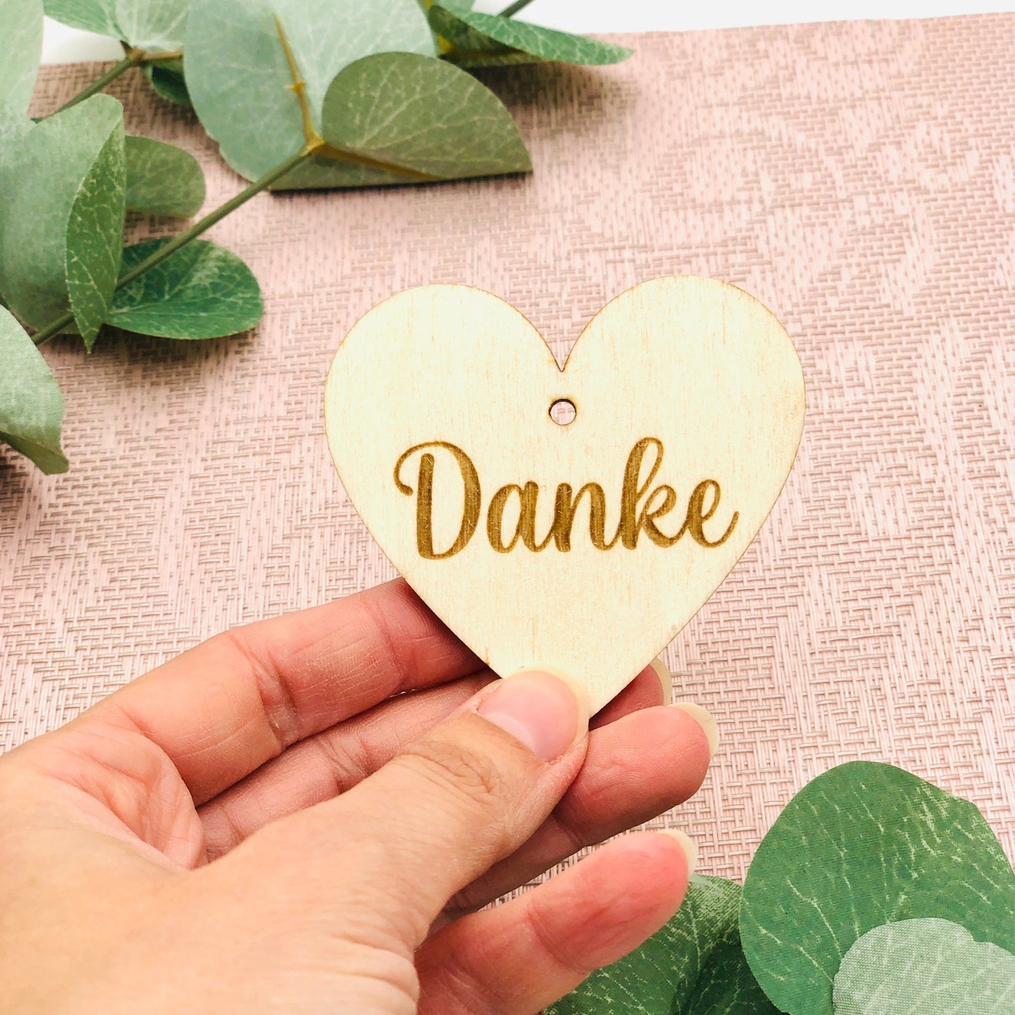 Geschenkeanhänger Herz Danke
