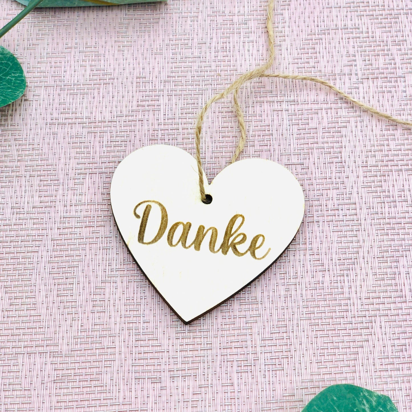 Geschenkanhänger Herz zum Danke sagen