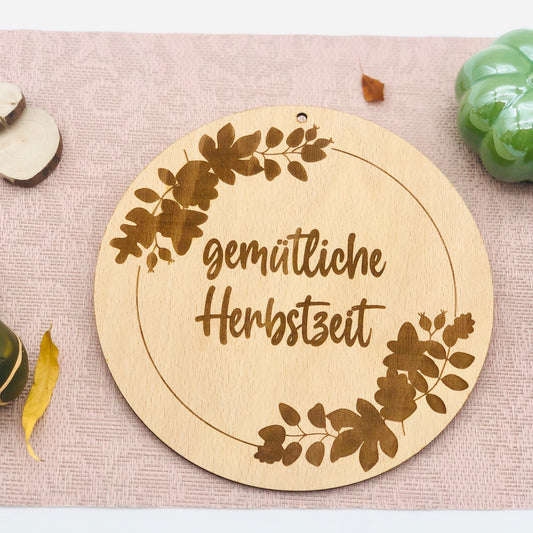 Holzschild Herbstdeko - gemütliche Herbstzeit - gemütliche Kürbiszeit - Schild zum Aufhängen - Geschenkidee Herbst - Farmhouse Wanddeko