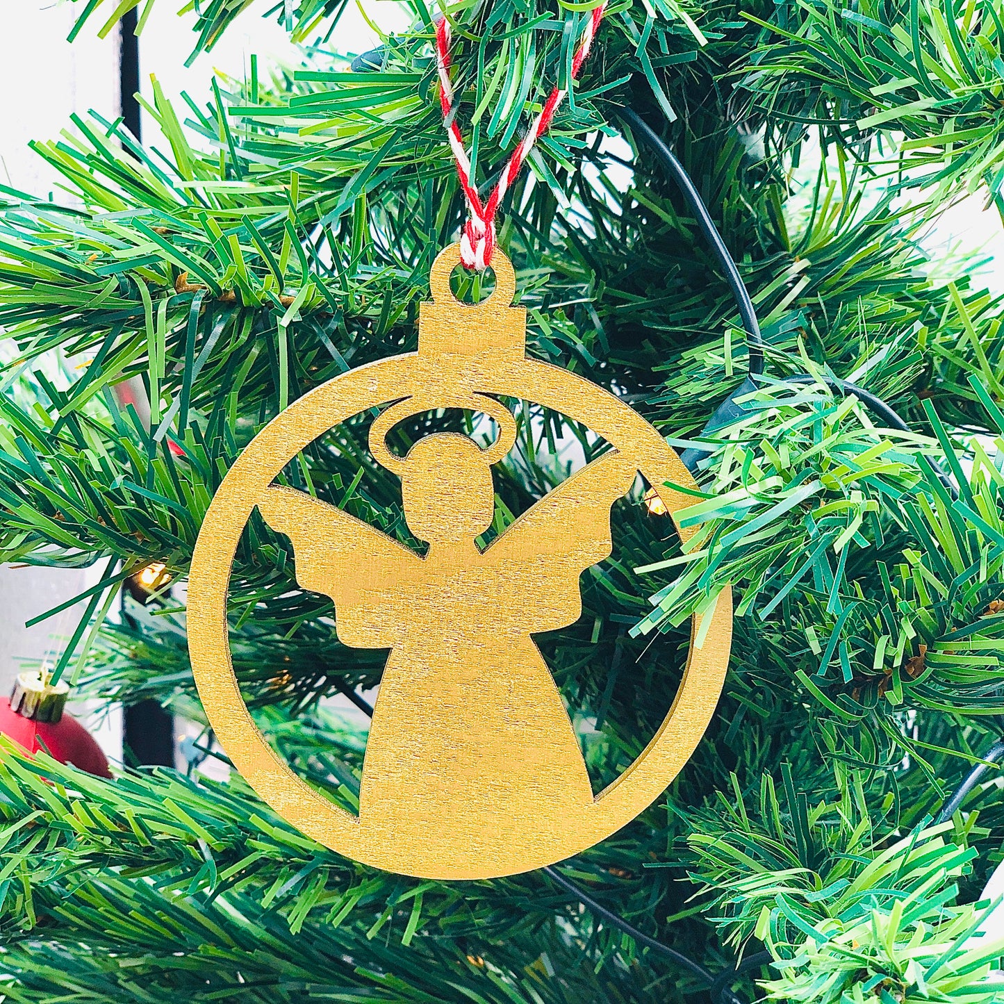 Holzornament Weihnachten Engel
