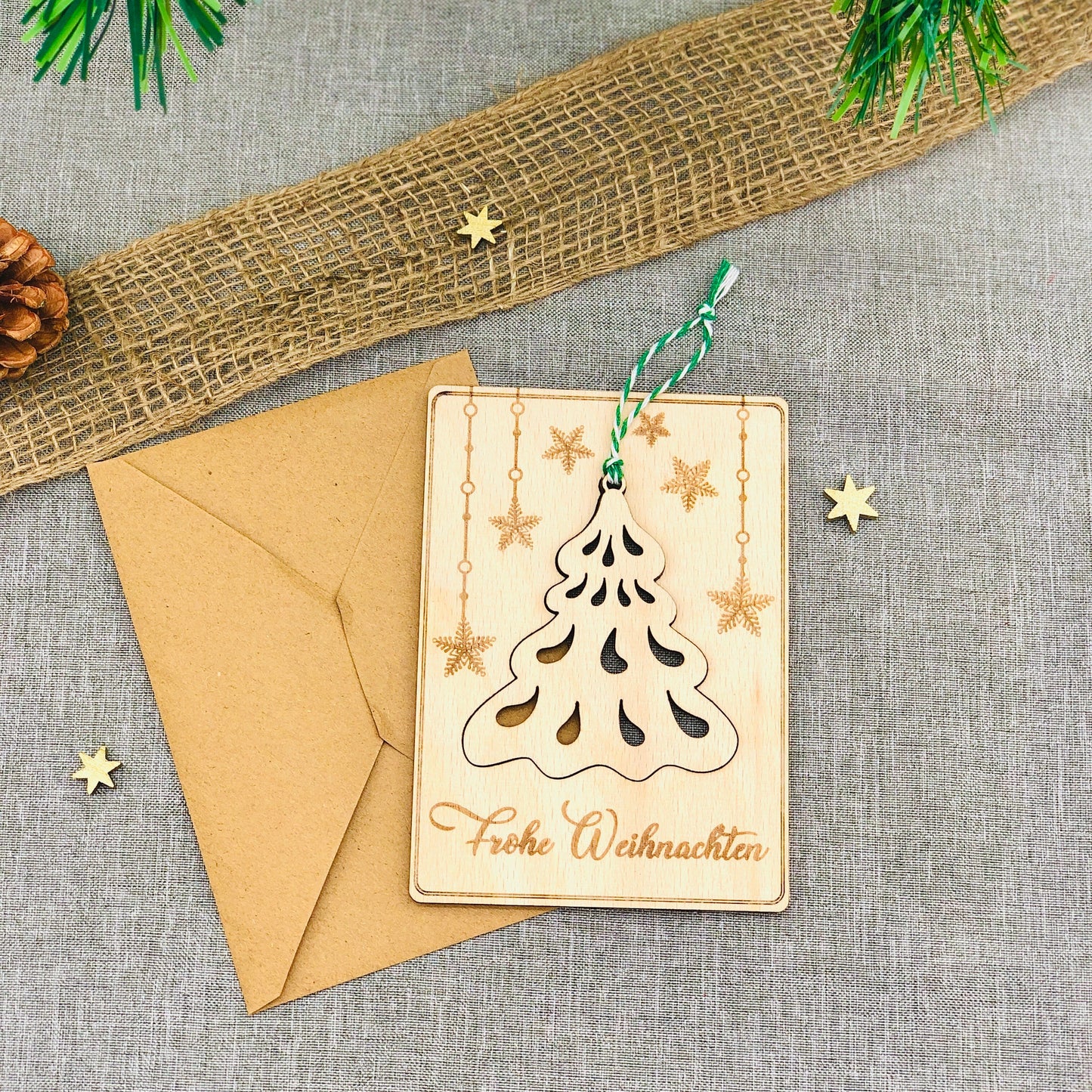 Weihnachtspost aus Holz