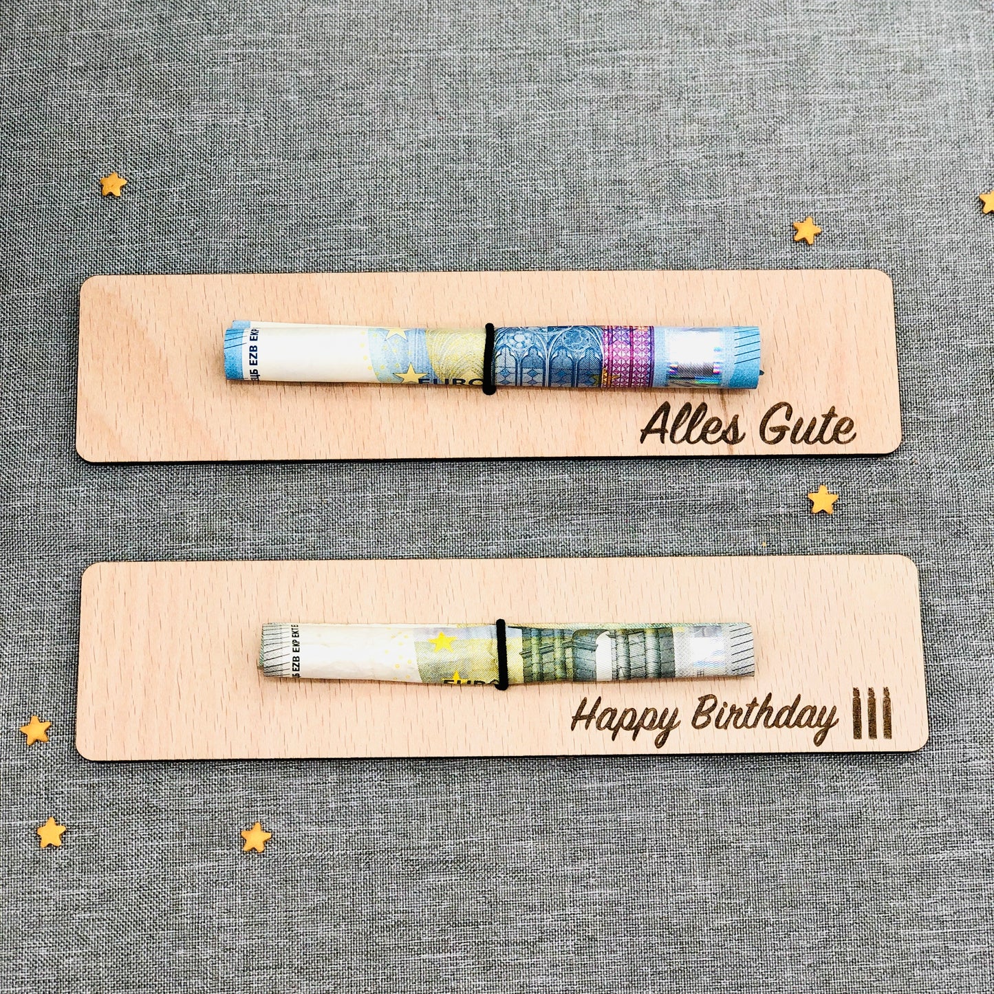 Holzkarte Geldgeschenk - als nachhaltiges Geschenk